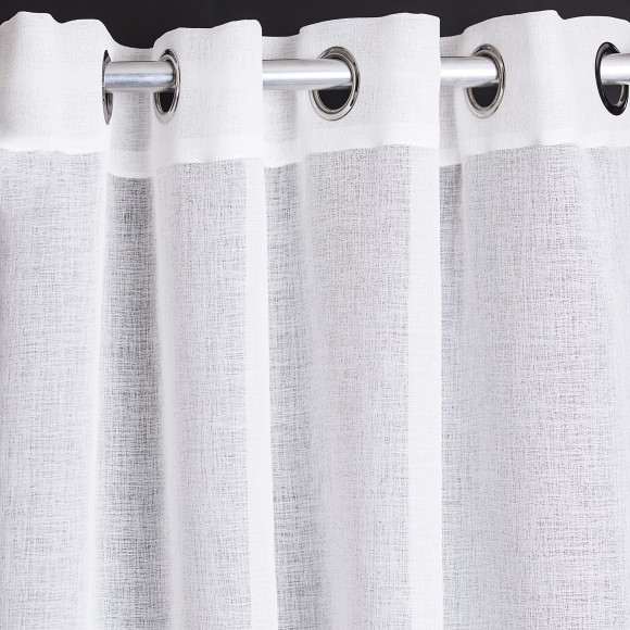 Firana z kółkami STELLA CHIC 140x270 off white